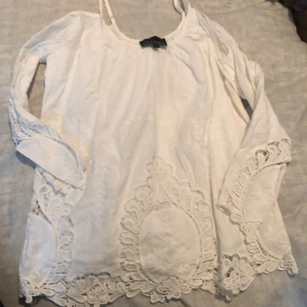 White off the shoulder shirt